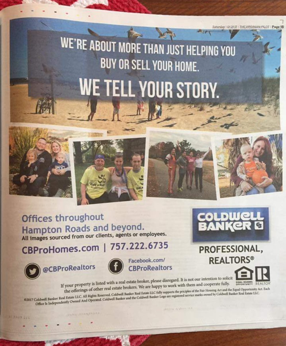 ambernamaste's tweet photo. Did you see our ad in today's paper? #CBProKnows #hrva #realestate #storytelling @CBWilliamsburg @CBProRealtors https://t.co/TapulrnpFR
