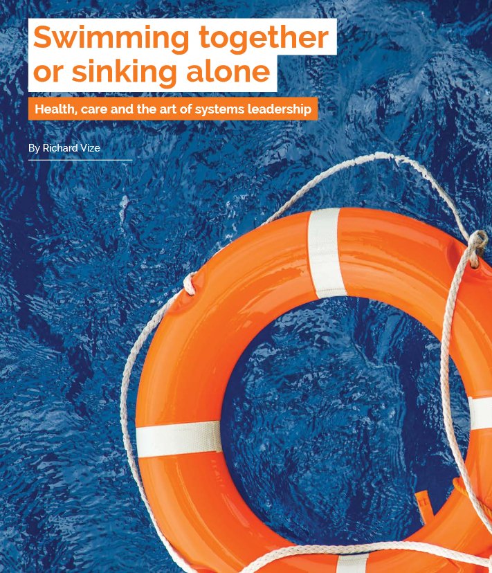 Graymattrs's tweet photo. Swimming together or sinking alone: #health, care and the art of systems #leadership https://t.co/CLPfUjggTd … #systemsthinking https://t.co/kocvyAO1gW