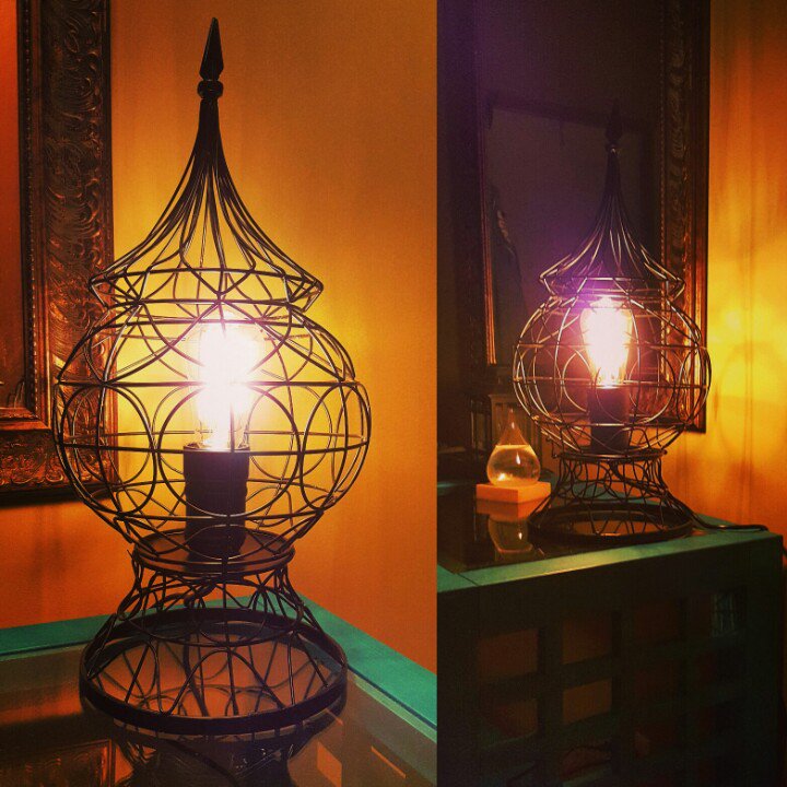 ExactlyOne9's tweet image. Repurposed Lamp   $75