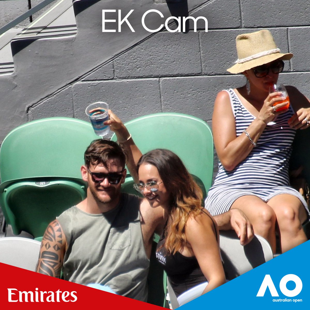 Keeping cool courtside at the 2017 #ausopen #EmiratesReturn