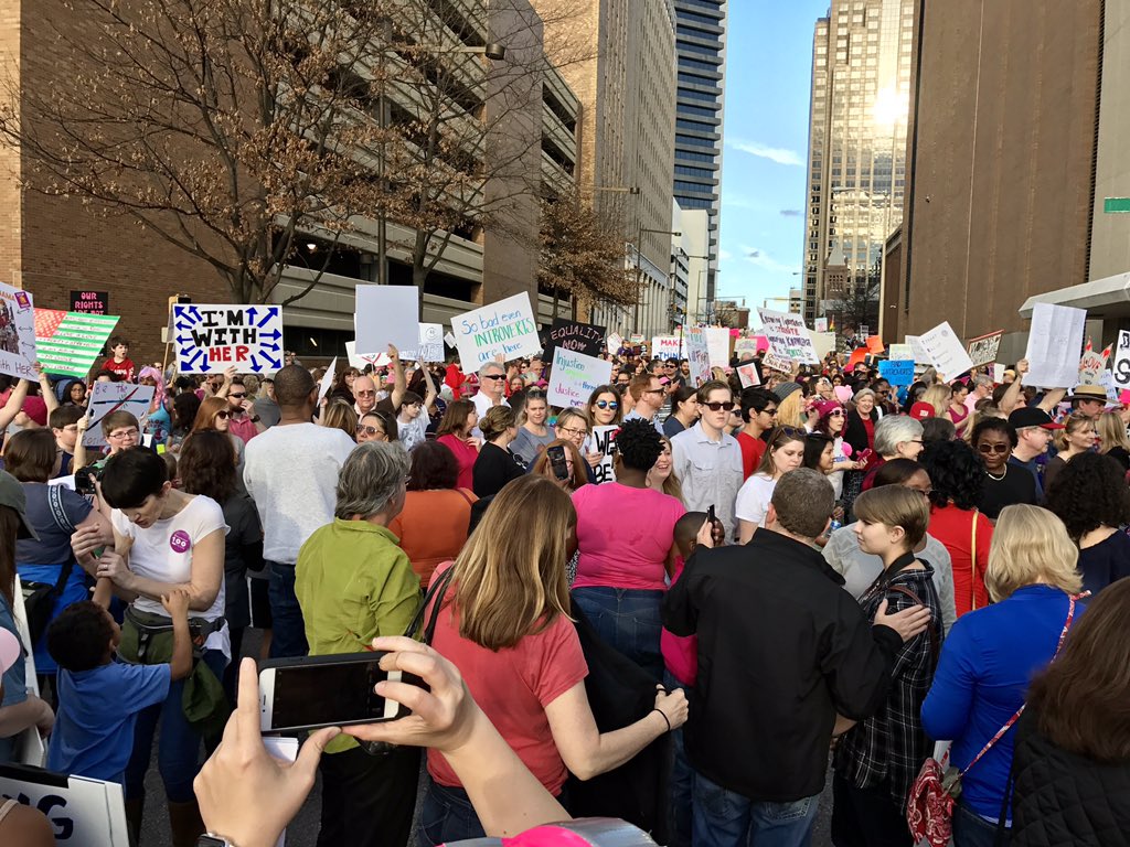 TimSundell's tweet image. Couldn't believe the turnout in Birmingham. Most hopeful I've felt since November. #WomensMarch
