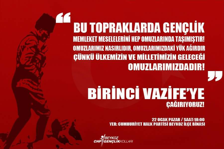 Birinci Vazife'ye Çağırıyoruz! #Beykoz #Gençlik