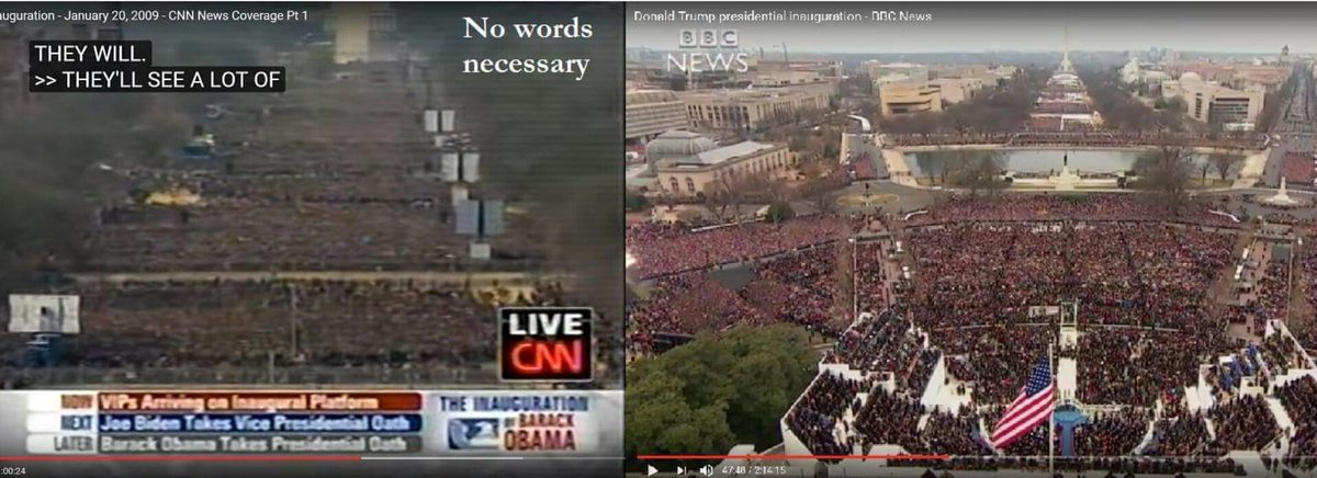 reiselust161's tweet photo. @realDonaldTrump @FoxNews  these r LIVE pics. Same angle,same opp. Just 8ys apart. Lies? Faked? 4 sure not. Ohmy God bless America, not YOU https://t.co/vRP4rzLHIf