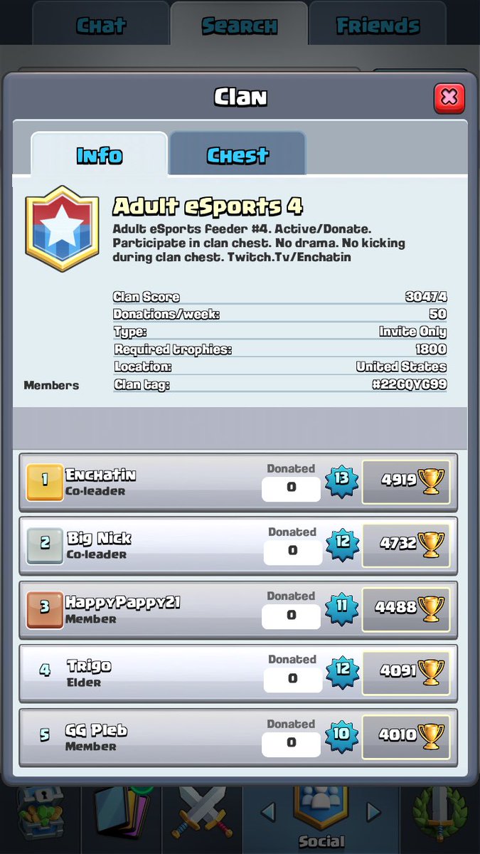 Now introducing Adult eSports 4! All the clans run by Adult eSports can be found in the pictures below: