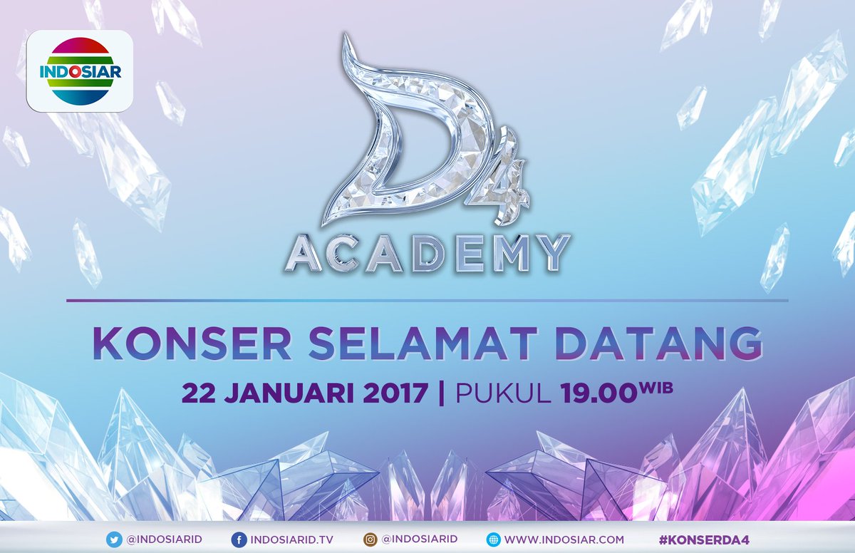 Siapa saja peserta terpilih yang akan berjuang di Dangdut Academy 4? Saksikan Konser Selamat Datang, malam ini pkl 19.00 WIB. #KonserDA4