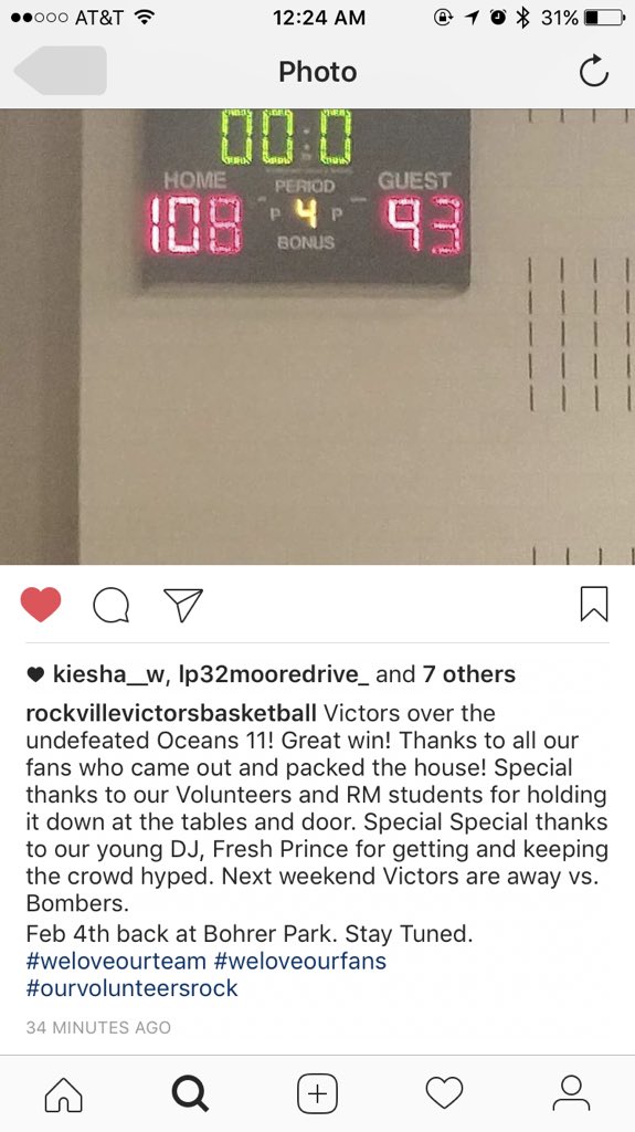 VictorsBball's tweet photo. Victors Win first home game over the undefeated Oceans 11. 108-93 https://t.co/JbETBQhHCX