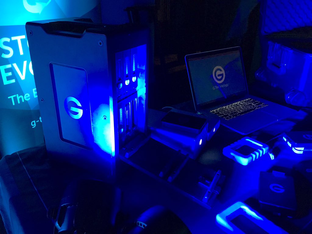 MediaTechBobby's tweet photo. Whole lot of #filmmaking #storage workflows being shown tonight at #Sundance2017 #VROM #VR #360video @GTechStorage @Atomos_News #GTECHVR https://t.co/ADH7fv1Jmb