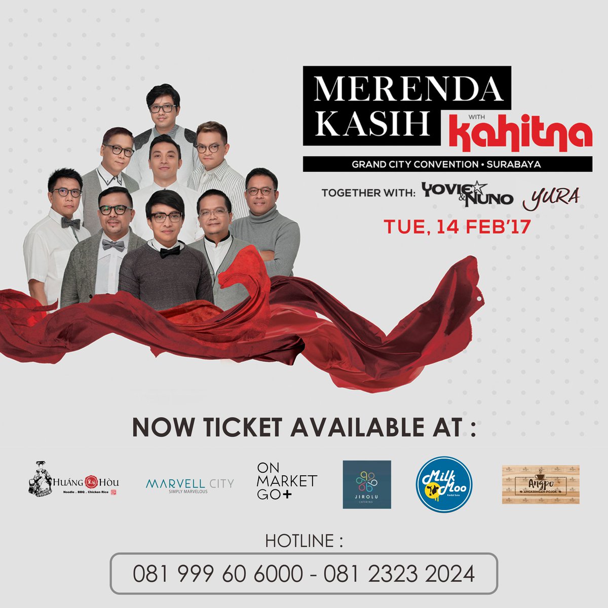 Tiket Box Konser Merenda Kasih @KahitnaFull feat <a href="/yovieandnuno/">Yovie & Nuno</a> &amp; <a href="/yurayunita/">Yura Yunita</a> ........ <a href="/SoulmateKahitna/">Soulmate Kahitna</a> <a href="/SoulmateKHN_Sby/">Soulmate Surabaya</a> <a href="/SoulmateKHNMksr/">SOULMATE MAKASSAR</a>