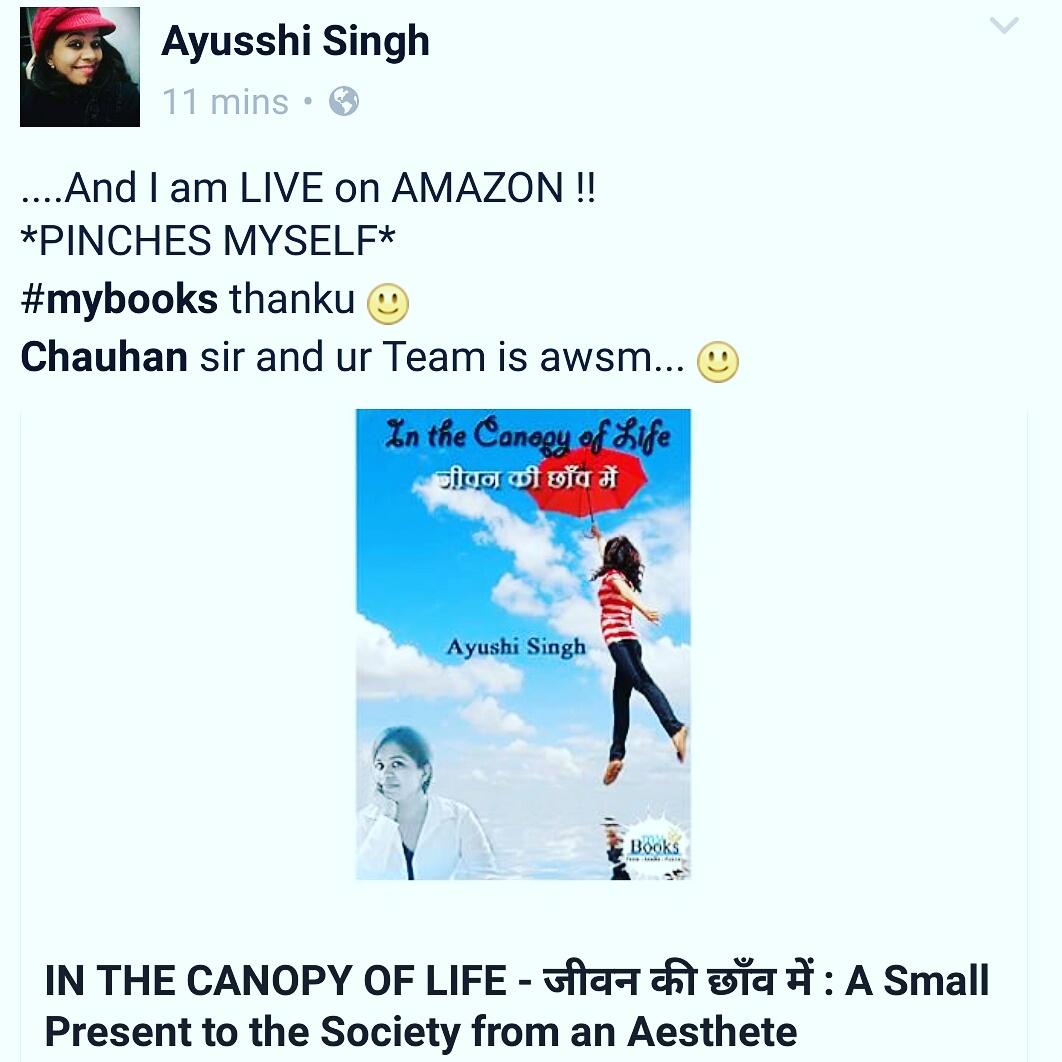 theayushisingh's tweet image. amazon.in/dp/B01MS9XBYE
Dear friends....My novel is live on Amazon. Hope you will like it 🙂#firstwork #mybooks