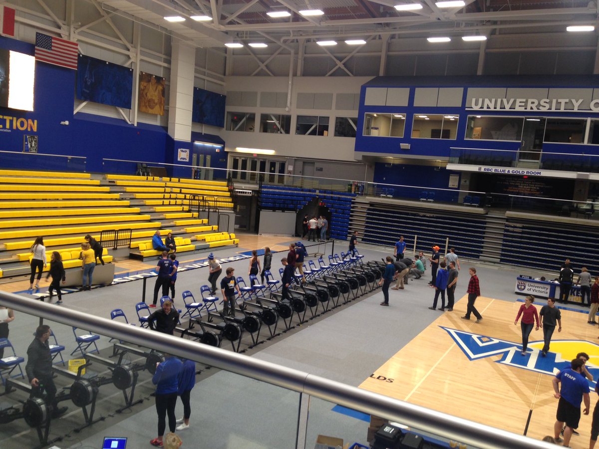 uvicvikes's tweet photo. #ROW | Set up well under way for #MonsterErg, set to go tomorrow at 8 AM #govikesgo https://t.co/laCSt74m2u