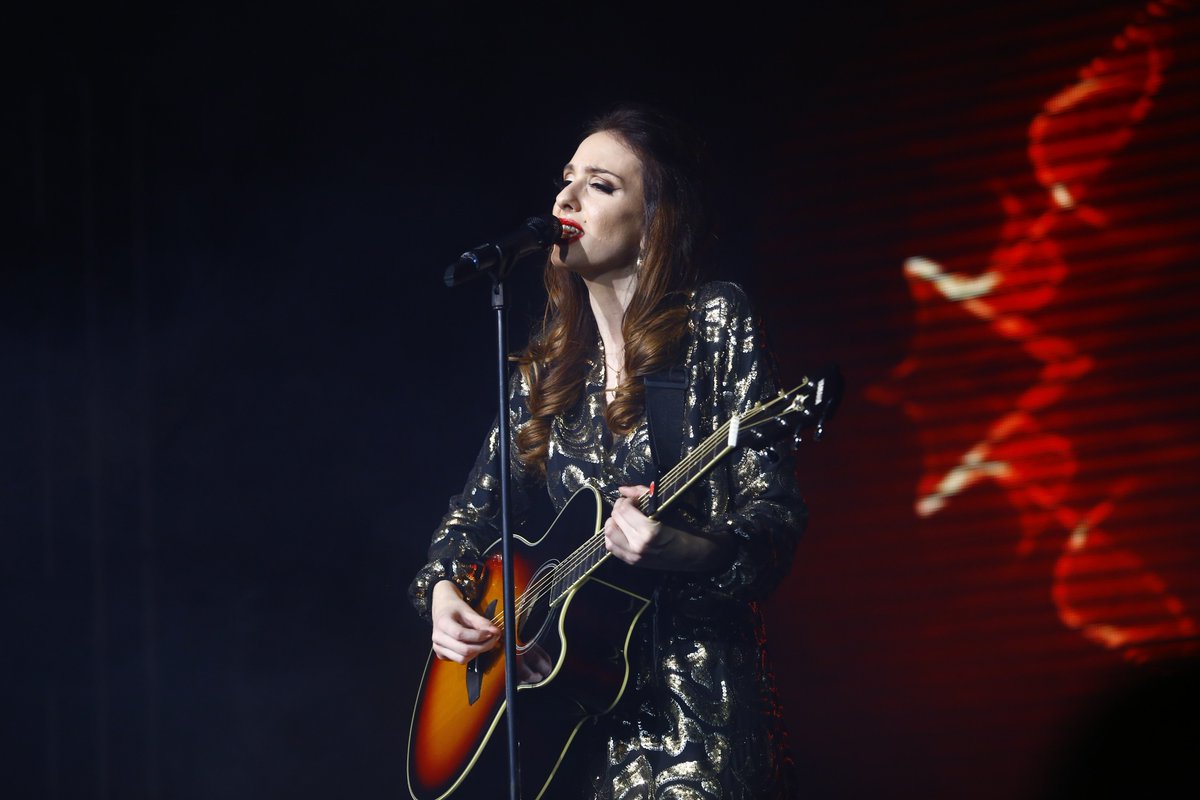 SChantouria's tweet photo. Thank you for the support during my participation in Georgian National Final #ESC2017 <3 #sabinachantouria #swedensongs Dress by #edithella https://t.co/VwhpXPkUTU