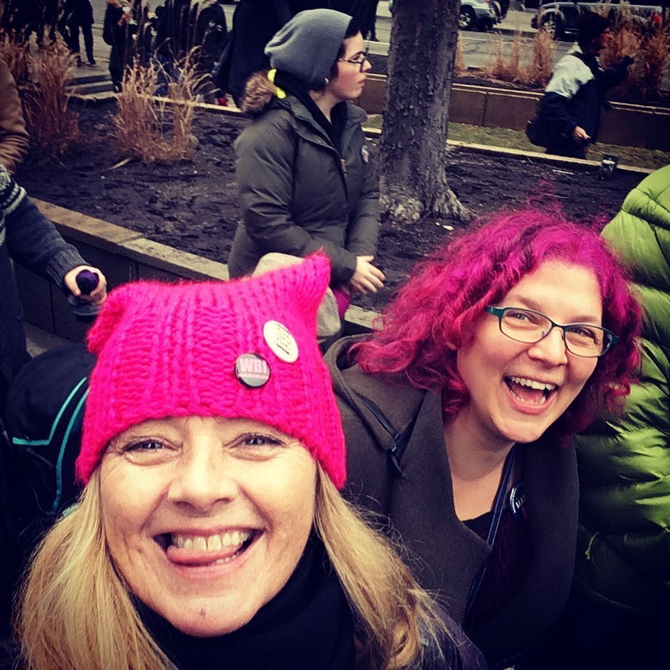 ablondebullitt's tweet photo. #womensmarchtoronto with my #comedywife @hellaciousdee #takingupspace https://t.co/rXqrBYezmm https://t.co/IM8GzynONO