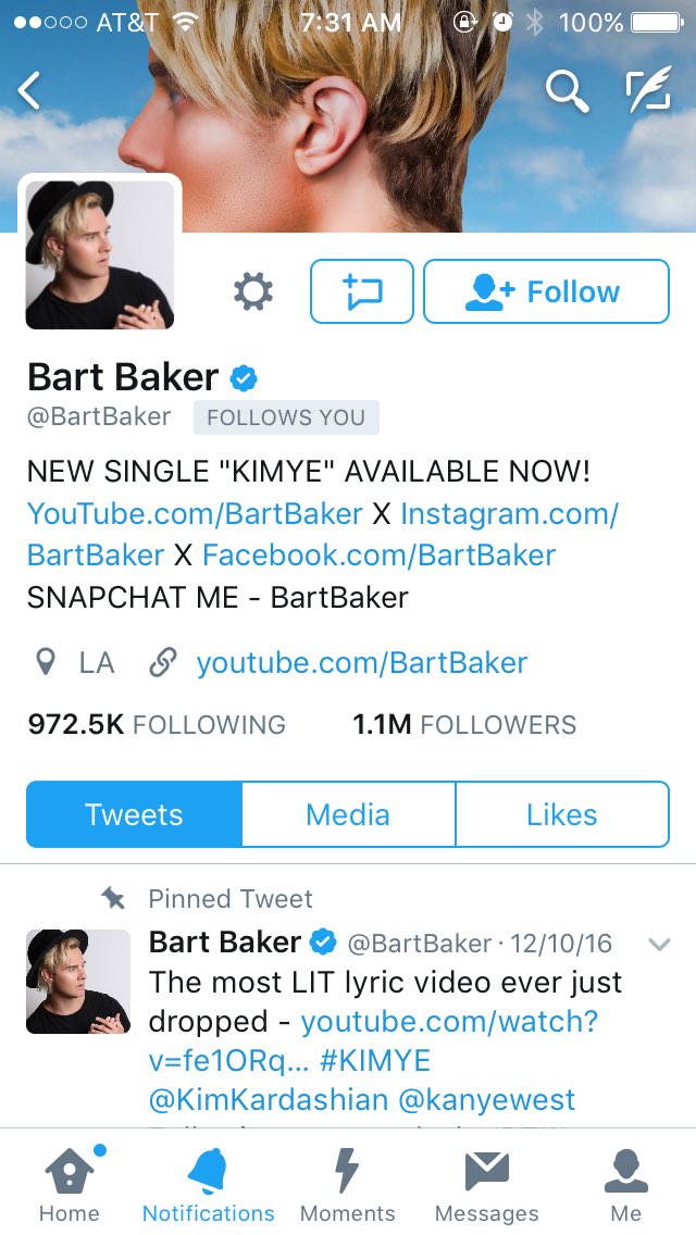 arigloml's tweet photo. I actually hate Bart Baker, why did he follow me...? https://t.co/iPzW1HOO2h