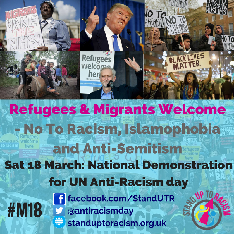 Lets keep up the momentum against bigotry from the #womensmarchlondon
#M18 UN <a href="/AntiRacismDay/">Stand Up To Racism</a> Demo - sign up at facebook.com/events/1092335…