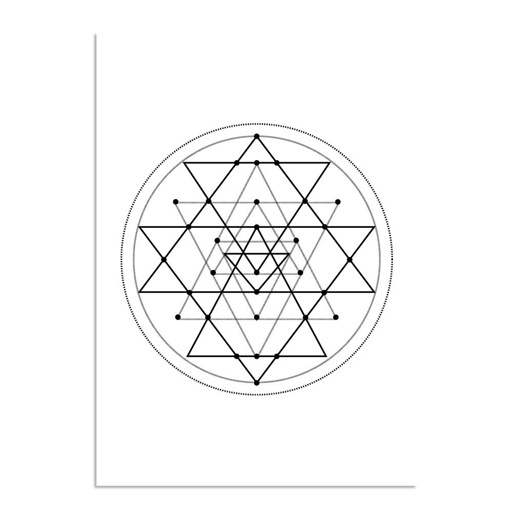 DesignClaud's tweet image. Heilige Geometrie poster – Grafische Poster – Zwart Wit Poster – Symbool #2 designclaud.nl/product/heilig…