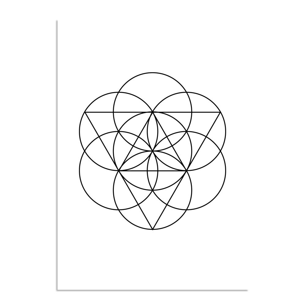 DesignClaud's tweet image. Heilige Geometrie poster – Grafische Poster – Zwart Wit Poster – Symbool #1 designclaud.nl/product/heilig…