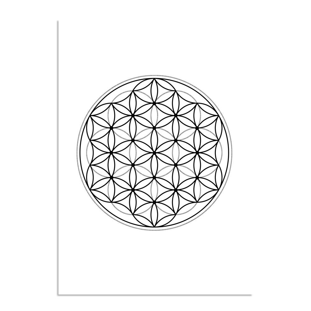 DesignClaud's tweet image. Heilige Geometrie poster – Grafische Poster – Zwart Wit Poster – Symbool #4 designclaud.nl/product/heilig…