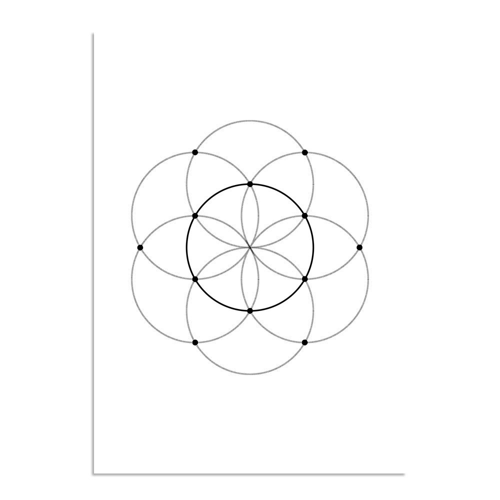 DesignClaud's tweet image. Heilige Geometrie poster – Grafische Poster – Zwart Wit Poster – Symbool #5 designclaud.nl/product/heilig…