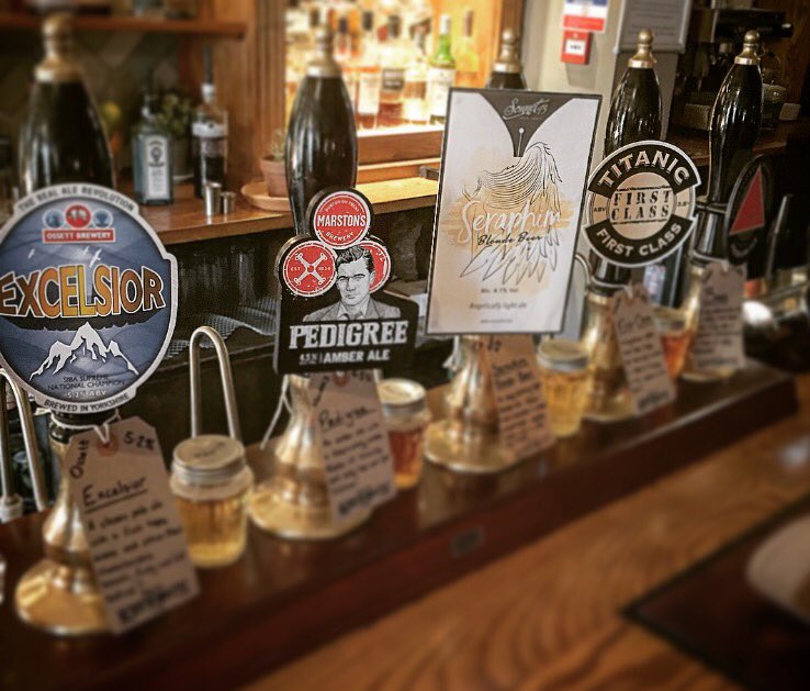 Today's cask range... @Sonnet43Brew Seraphim, <a href="/ossettbrewery/">Ossett Brewery</a> Excelsior, @Titanic_Brewers First Class &amp; @MarstonsBrewery Pedigree
#REALALE