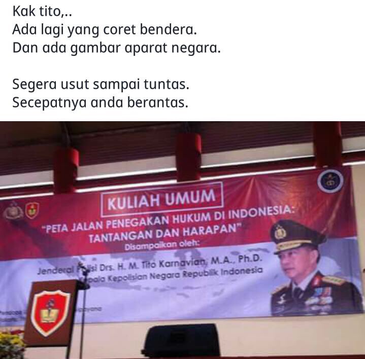 Fahrihamzah's tweet photo. #LukaBendera #SerbaSerbiPolisi https://t.co/LC0xtbnMLs