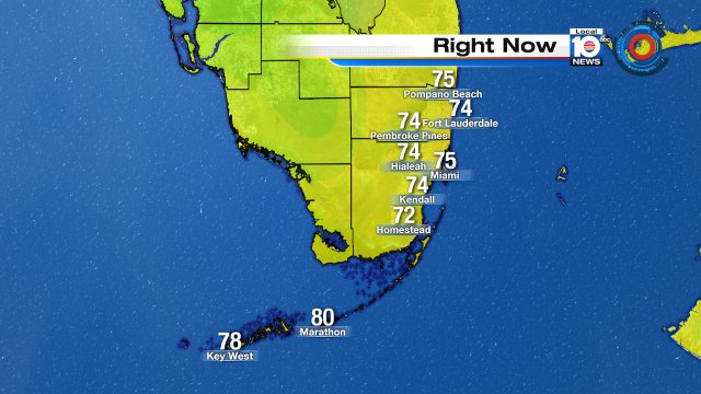 Good morning #SouthFlorida! Temps are getting a head start to what's going to be a hot January day! #Flwx https://t.co/6LCTcdGuFa