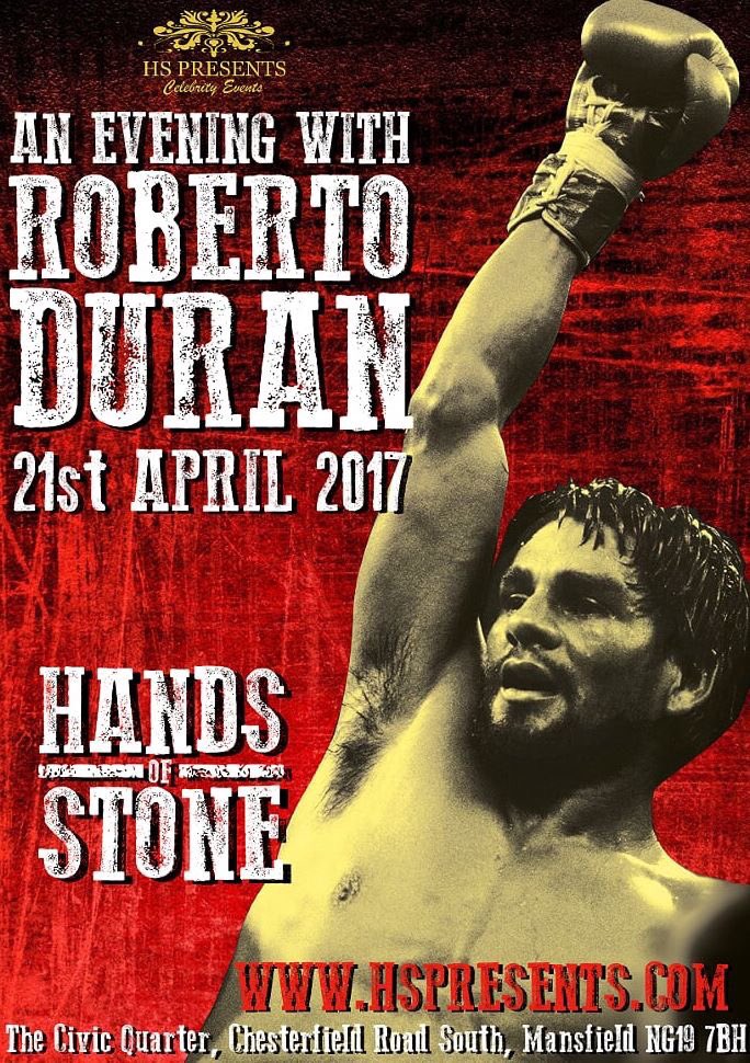 TheCivicQuarter's tweet photo. This is amazing news. Roberto "Hands of Stone" Duran will be @TheCivicQuarter, brought to you by @HSPresents_ . #boxing #legend #mansfield https://t.co/cQR8TJCbmy