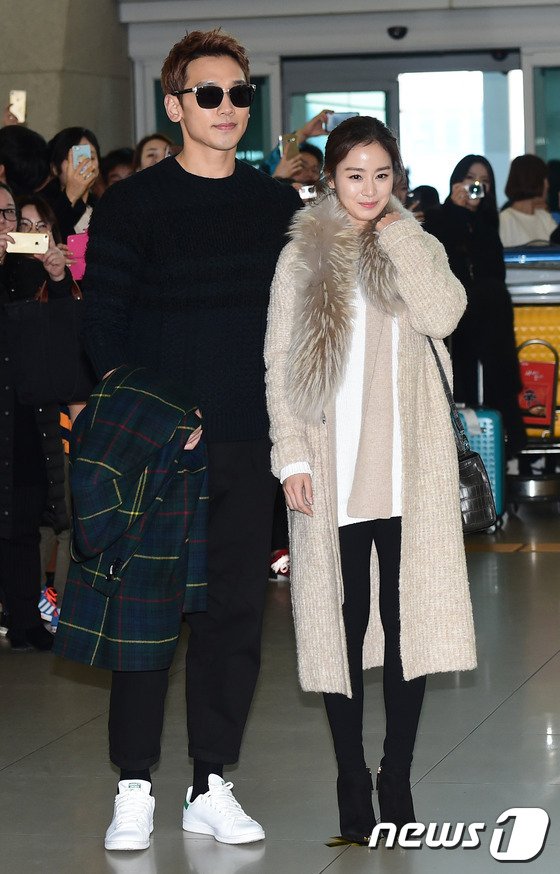 TheDramaKorea's tweet photo. Rain &amp; Kim Tae Hee berangkat ke BALI hari ini untuk merayakan bulan madu. https://t.co/2oh45IaOg5
