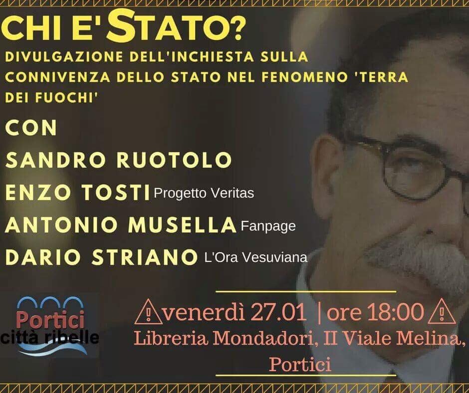 27 gennaio a #Portici. Con <a href="/sruotolo1/">Sandro Rotolo</a> <a href="/AntonioMusella/">Antonio Musella</a> e tanti altri per parlare di trattativa Stato-Camorra sui #rifiuti