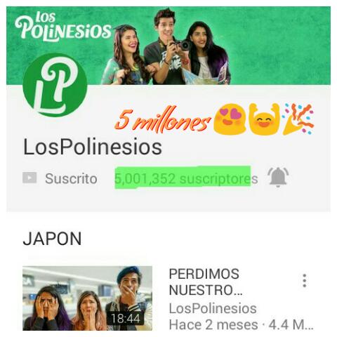 ValeryVal4's tweet photo. Ya son #5MillonesEnLosPolinesios!! 🙌🎉👐💕 @PPTeamLesslie @PPTeamKaren @PPTeamRafa https://t.co/LkG6bPDn9Q