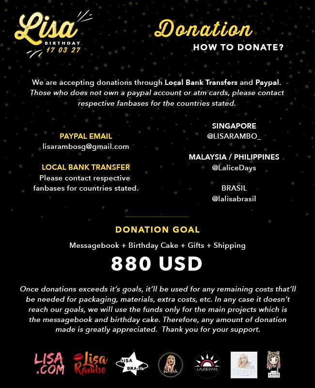 LISARAMBO_'s tweet photo. #LISA 20TH BIRTHDAY SUPPORT • 170327
—
Donation &amp; Benefits
https://t.co/aJ9KaEBYv8
—
#BLACKPINK #블랙핑크 #리사 https://t.co/IKaO8bh0g1