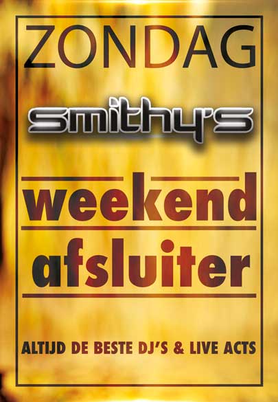 het is zondag, dat betekend vanaf de weekendafsluiter. geopend tot 23.00 uur