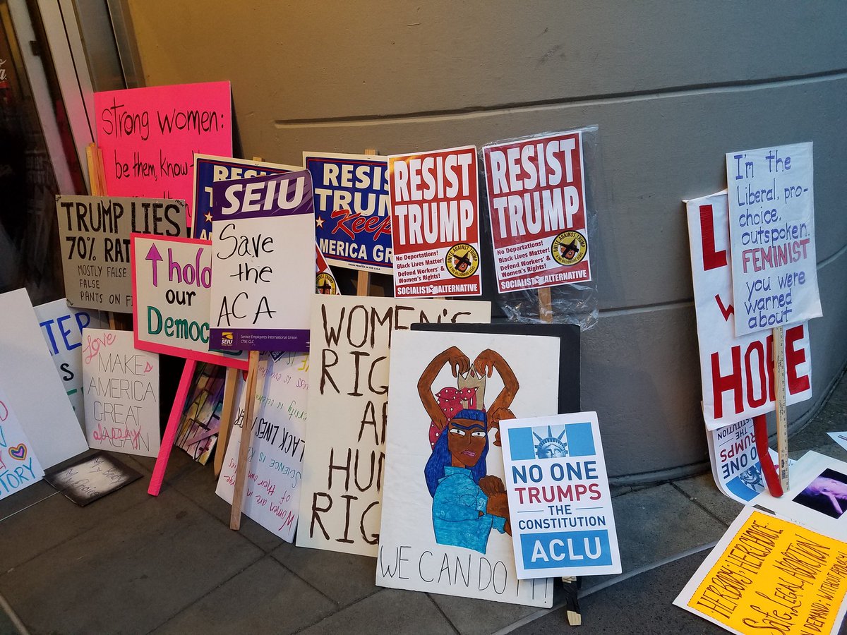 thisissnehaaa's tweet photo. Slightly off-screen: "Well-behaved women rarely make history." Over 2 million nasty women came together to make history today. #WomensMarch https://t.co/x2lhdrEamc