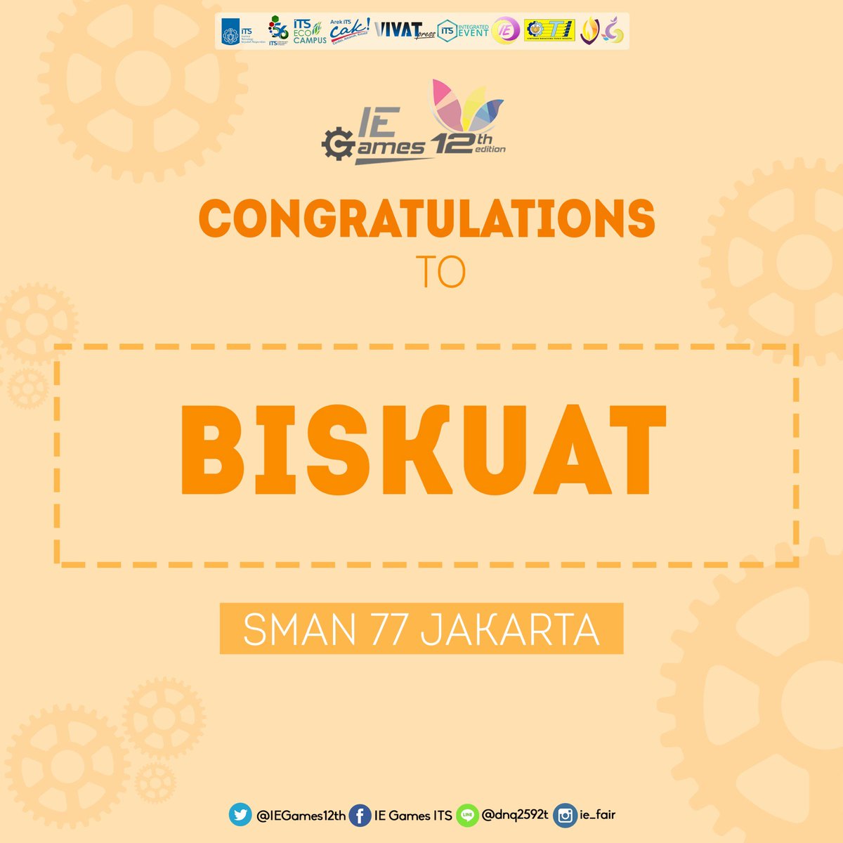 Jangan patah semangat yang belum lolos yaa.  Untuk tim selanjutnya yang lolos adalah tim BISKUAT dari SMAN 77 Jakarta 😀😀😀