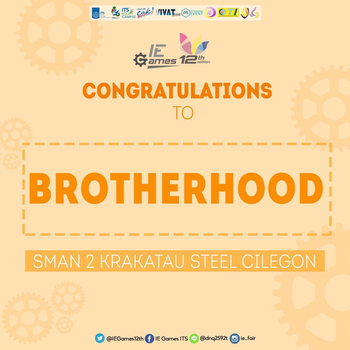 Tim pertama yang lolos dalam 5 tim terakhir yaitu BROTHERHOOD dari SMAN 2 Krakatau Steel Cilegon. Selamat yaa 😁