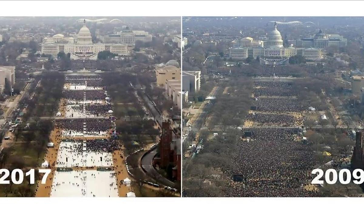 ntvde's tweet image. Streit um Besucherzahlen zur Vereidigung: Trump-Sprecher wirft Medien Manipulation vor n-tv.io/N9hjz0  (Video)