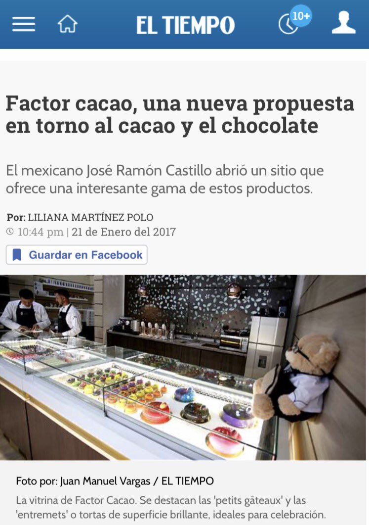 FactorCacao's tweet photo. ¡Estamos muy felices; los invitamos a conocer nuestra propuesta! ¡Gracias @ELTIEMPO por la #ChocoNota! #AmoFactorCacao 🇨🇴😃 https://t.co/0lGbvPrTiY