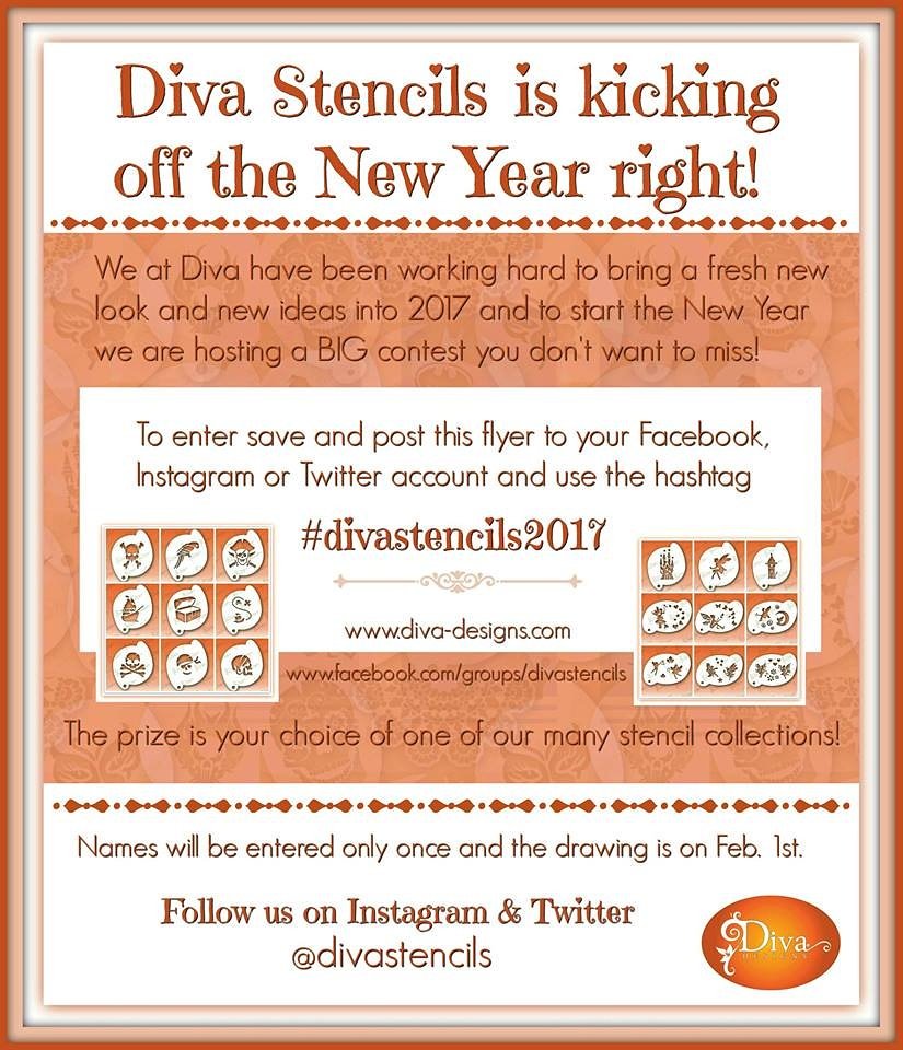 DivaStencils's tweet photo. One week left to enter.  Use #divastencils2017 for it to count.  See all the collections and more at https://t.co/FOS3fr4AwU Who's gonna win https://t.co/Bkv3AcQ046