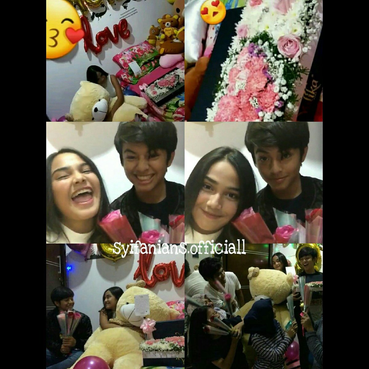 Syifanians_fans's tweet photo. Selamat tanggal 22 asyemene asyelelep🎈🎊happy anniv 8month❤❤semoga langgeng terus,selalu bersamaa💟👫I'm always support syifa dan angga💘 https://t.co/WJK1NjHpcc