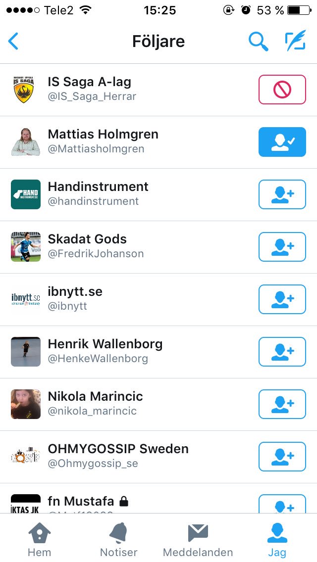 UppsalaIBK's tweet photo. Seriekonkurrenterna började följa oss. Enda rätta är att blocka skiten! #divison5 #uibf https://t.co/rx8n7IEpmC