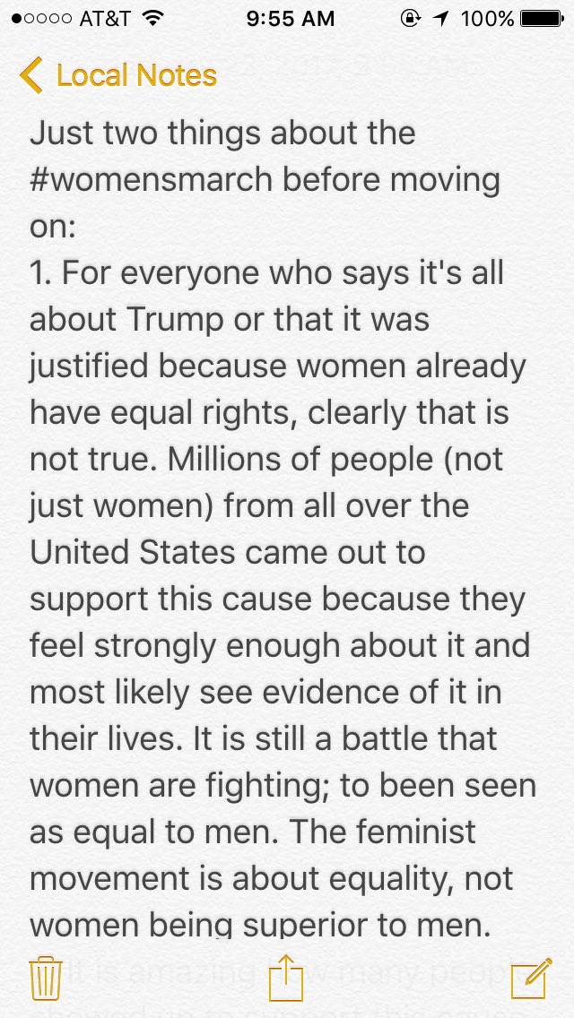CourtneyH_2015's tweet photo. Just two things about the #womensmarch before moving on: 
#peace #love #feminism ✊❤️ https://t.co/aBhQXJ9I2J