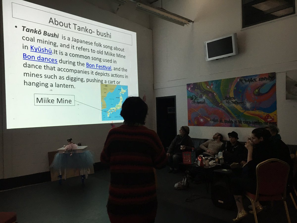 IbukiTaiko's tweet photo. Junko Okura teaching about Bon odori at the @FoyleOBon volunteer training today @fireworksddta @ArtsCouncilNI https://t.co/FUQ9ZXll3H