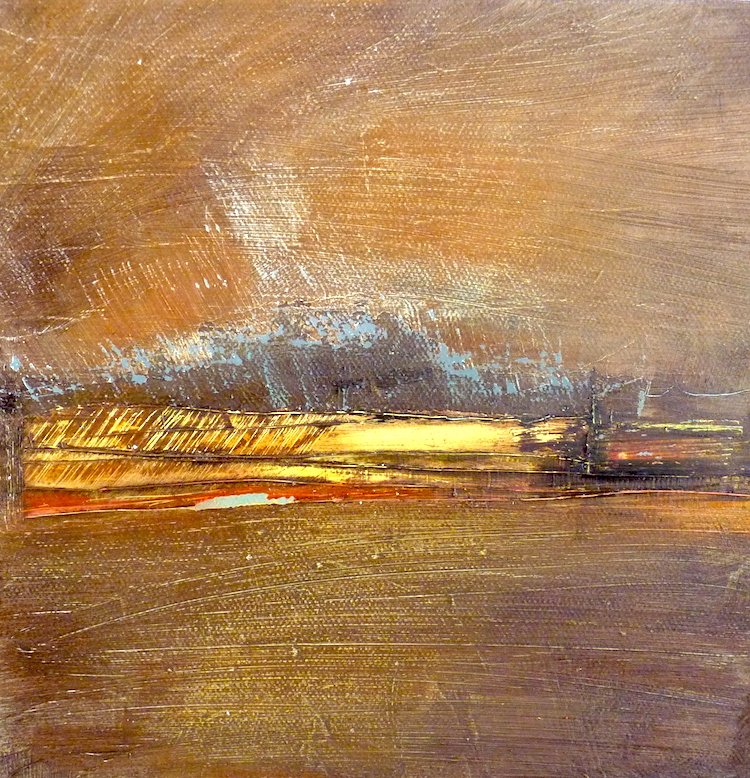 mccabe_ruth's tweet image. Today&apos;s #oils #contemporaryart #texturedsurface #winterlandscape #Abstract #Reworking old #canvases #stormysky #winter #light.