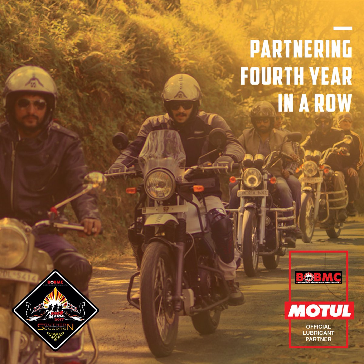 #MotulIndia is proud to be the official lubricant partner of BOBMC #ridermania2017 <a href="/motul/">Motul</a>