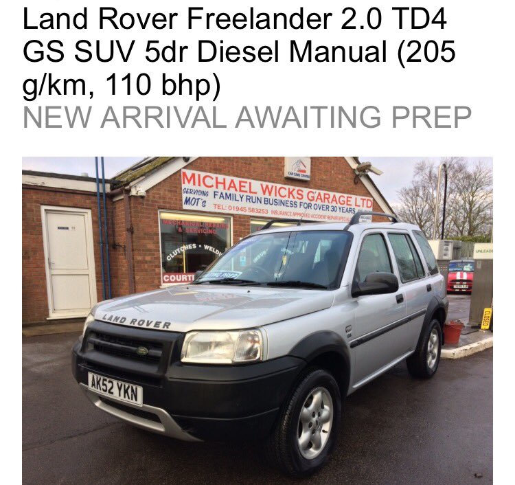 WicksGarage's tweet image. Great value 4x4 just arrived!  michaelwicksgarage.co.uk #freelander #4x4 #landrover #fourwheeldrive
