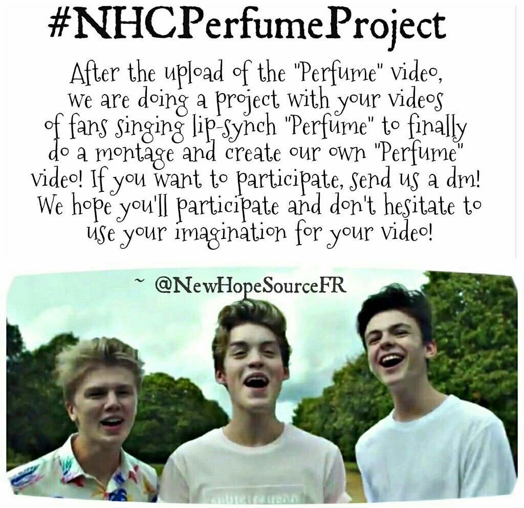 NewHopeClubES's tweet photo. Hay un nuevo proyecto europeo! #NHCPerfumeProject (si pensáis participar votad abajo en la encuesta) https://t.co/iQaEzT2N29