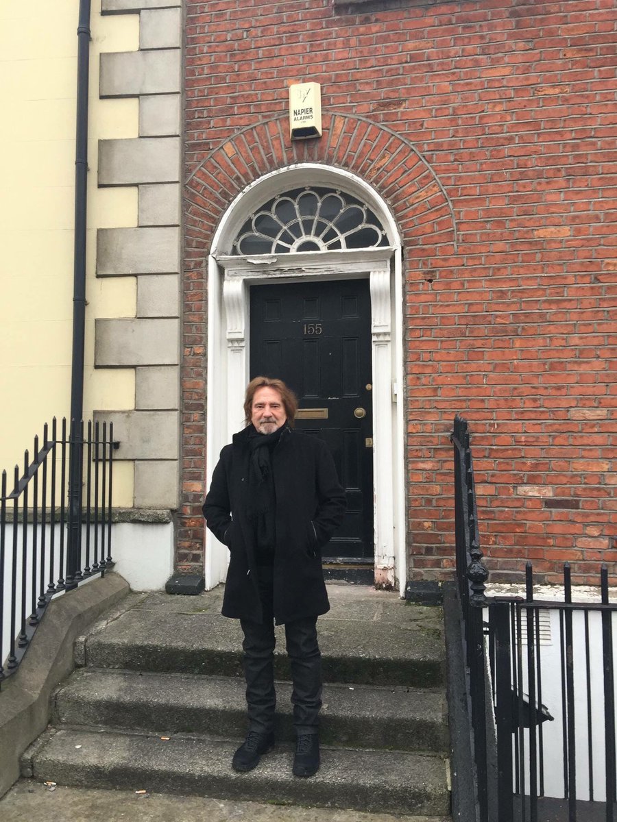 BlackSabbath's tweet image. Geezer outside his Grandparents' old home in Dublin