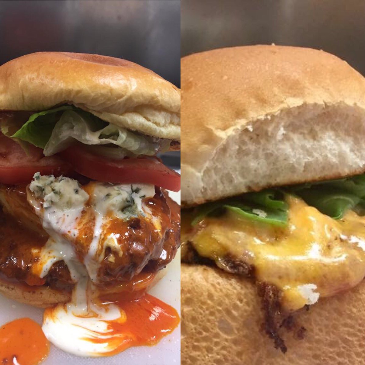 NoDaBodega's tweet photo. Our specials today! Buffalo chicken sandwich, and meattloaf with pimento cheese, spicy ketchup, &amp; baby arugula. https://t.co/PwGgeUP0Rk