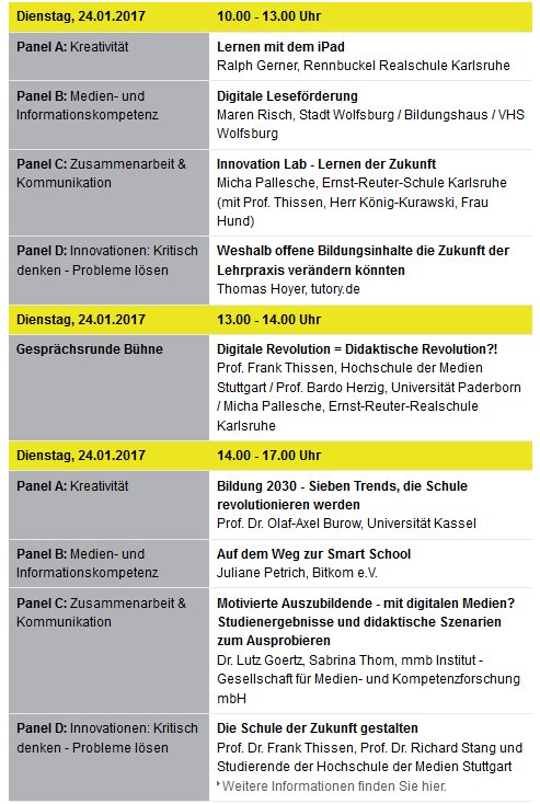 hdmgoeslearntec's tweet image. Um 10 Uhr beginnt am Dienstag der erste Vortrag in Panel A! Hier das komplette  Programm für Tag 1: #makelearninggreatagain