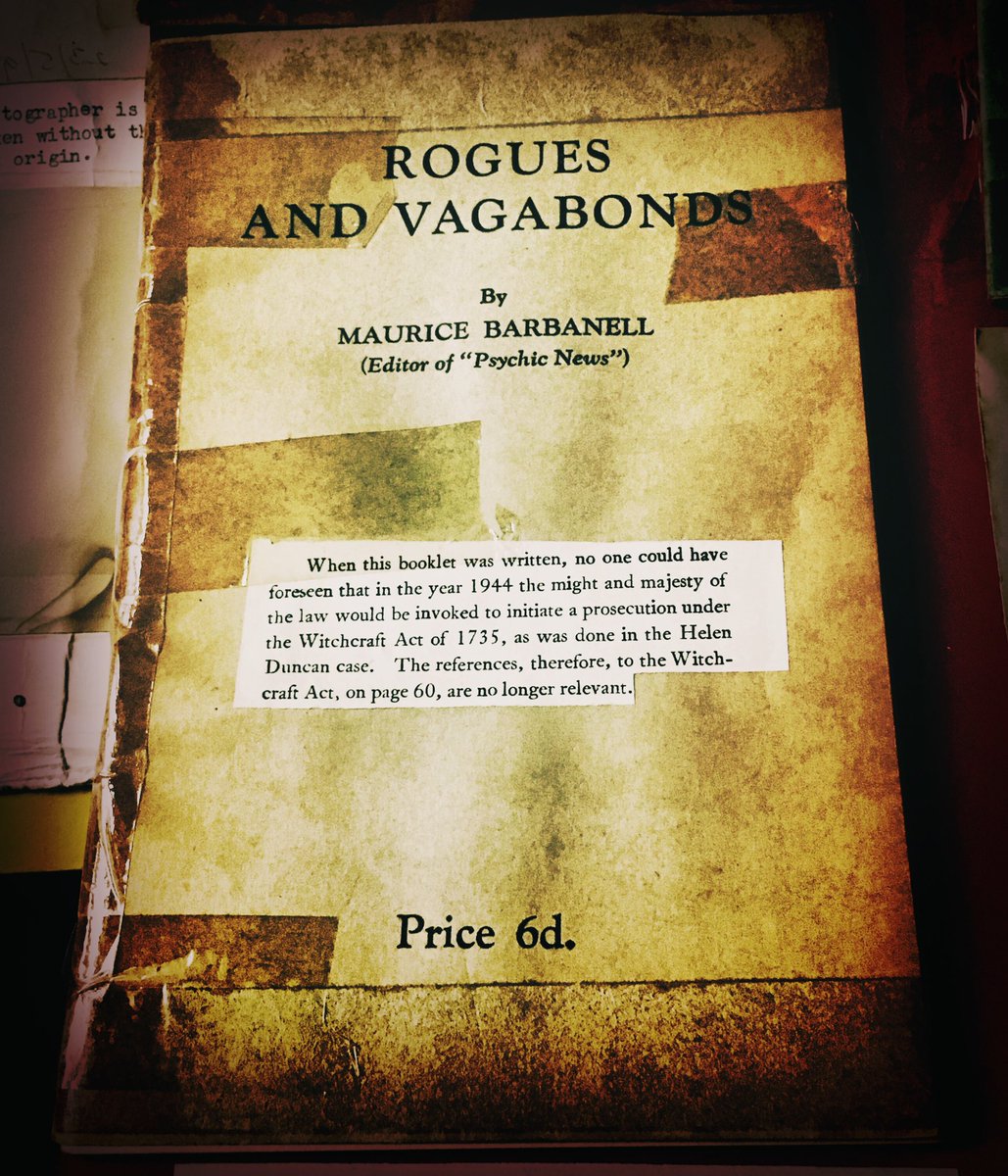 TheEnglishWitch's tweet photo. Rummaging in ye attic .. find this dusty olde portfolio of original documents and photographs ... 

#WitchcraftAct #HelenDuncan 

*sneezes https://t.co/nJrq0VYcSf