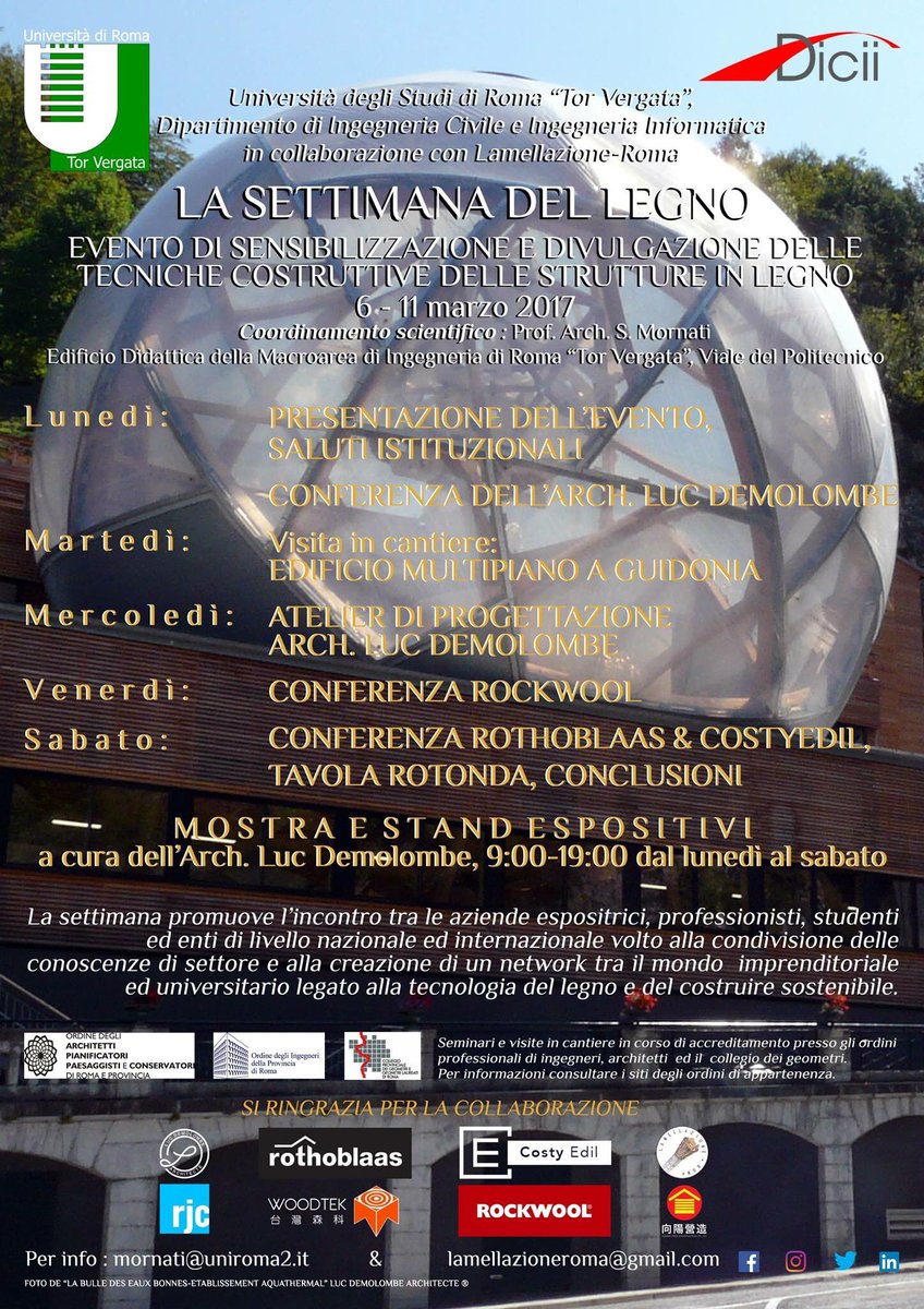 lamellazione's tweet photo. Aziende, professionisti nazionali e internazionali, filo conduttore: #COSTRUZIONI #LEGNO #timberweek @Agenzia_Ansa @Notizieincampus https://t.co/5RFVc8sRdK